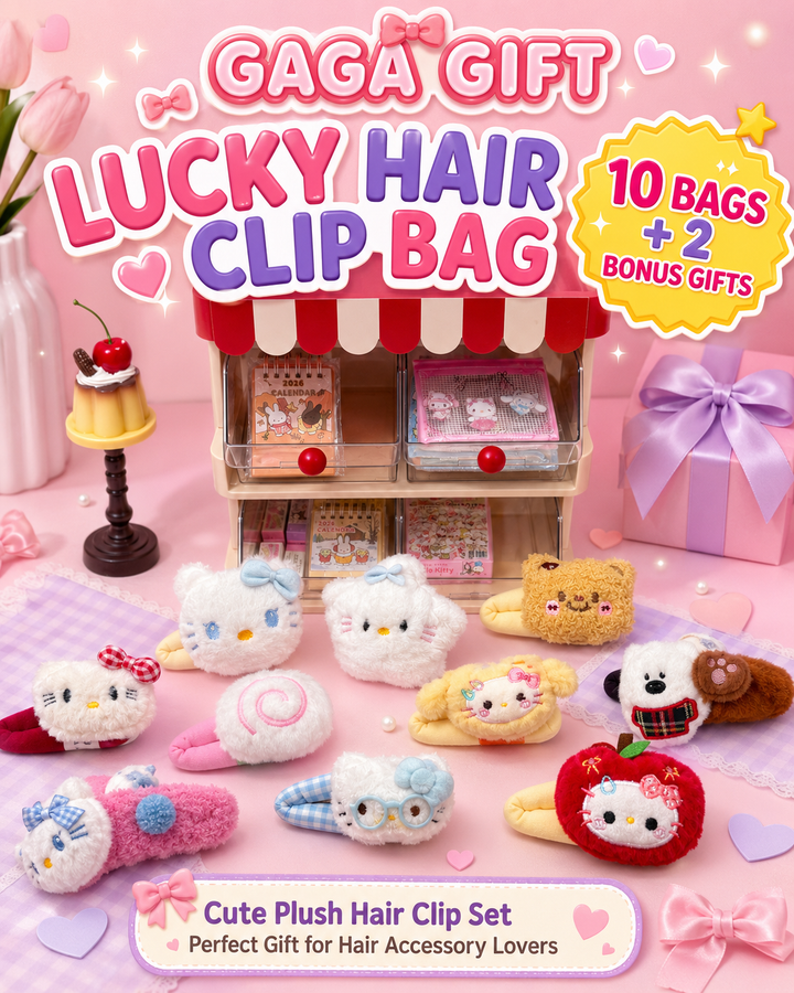 GAGA Lucky Hair Clip Bag - 10 Bags + 2 Gifts
